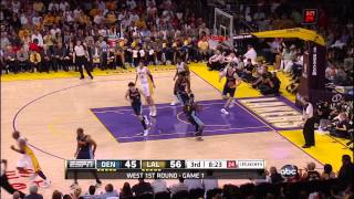 04 29 2012   Nuggets vs  Lakers   R1G1   Kobe Bryant Highlights