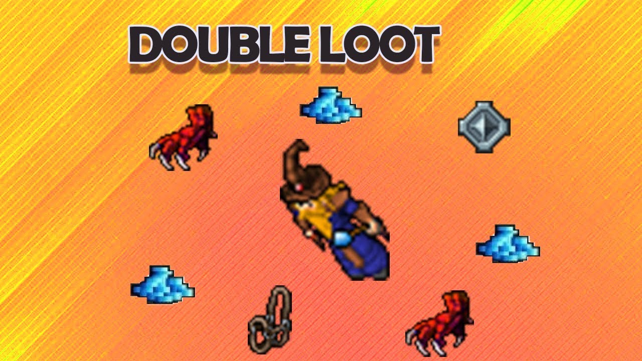 Tibia- Double loot/ Double Demodras - YouTube