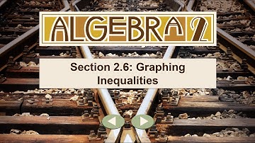 Algebra 2, 2.6 - Graphing Inequalities