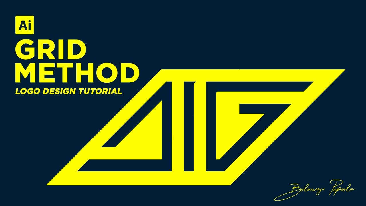 How to design a logo using the Grid Method in Adobe Illustrator - YouTube