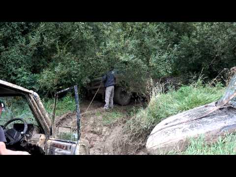 V8 Discovery stuck and Range rover bobtail stuck     bloody foxham!   Bristol 4x4 Club