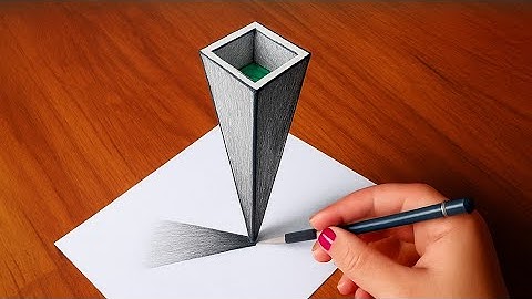 3D Optical Illusion Tower on paper for beginners - How to Draw a 3D Trick Art Tutorial