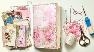 Making a pink rose journal
