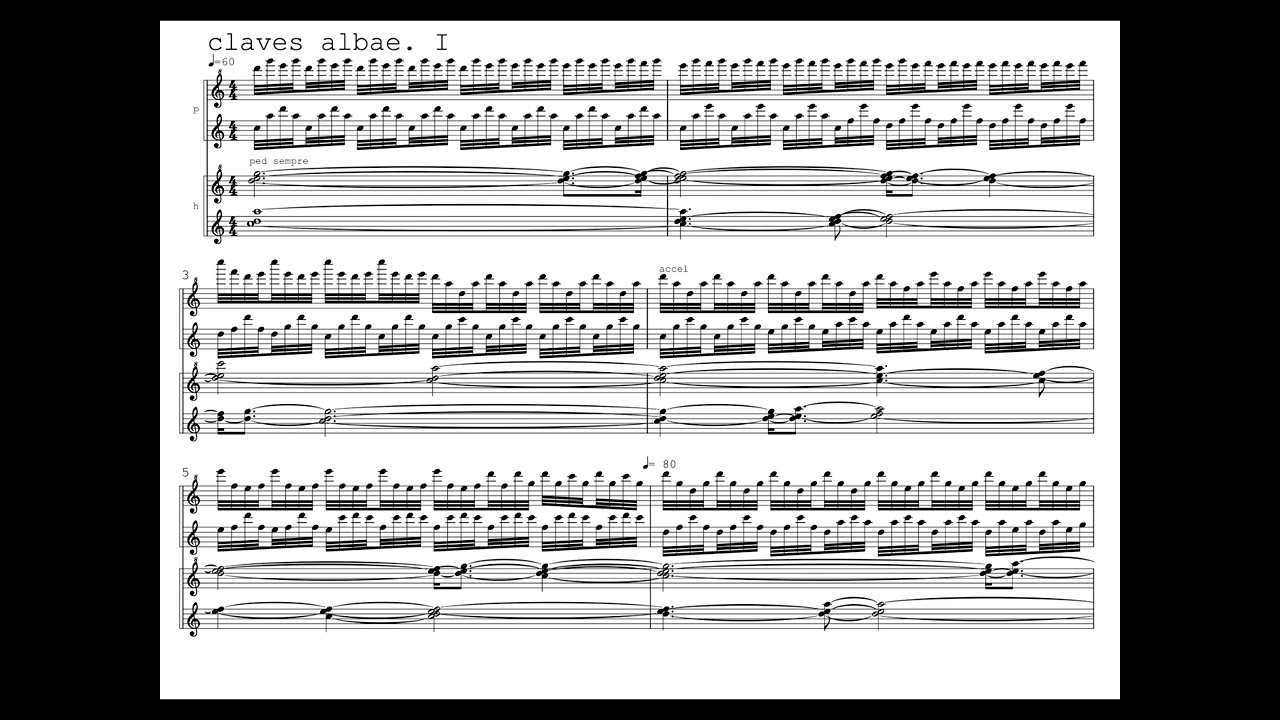 Klaus Lang - claves albae. I-IV for organ and piano