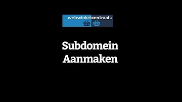 Subdomein aanmaken via cPanel