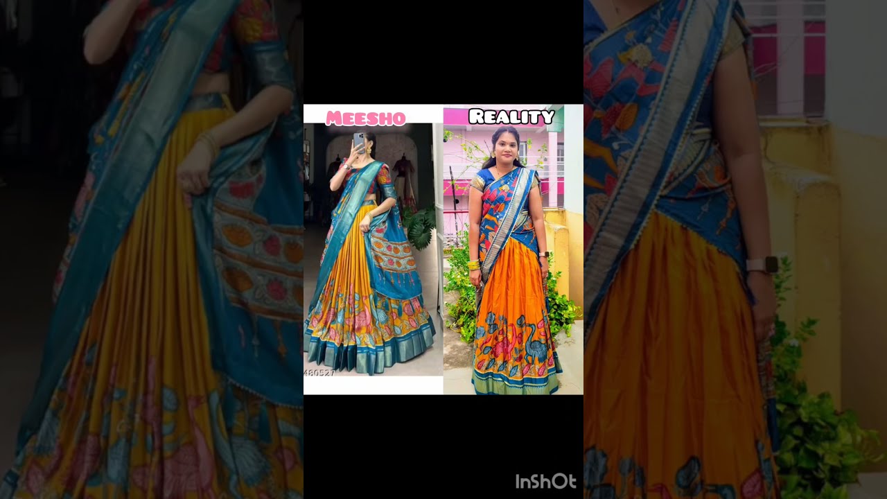 Meesho Vs Reality Trending Half Saree Meeshohual Meeshofashion