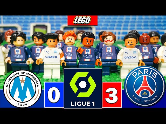 PSG 3-0 MARSELLA - Ligue 1 Francia - Mbappé y Messi - Fútbol LEGO - Stop  Motion - Animacion 