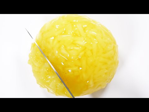 【DIY】レモンジャムスライムを作って切り刻んでみた【slime ASMR】