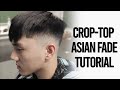 How to Crop Top Fade Straight Asian Hair for Beginners!!