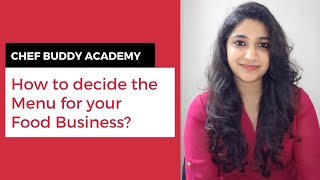 How to decide the Menu for your Food Business? | CHEF BUDDY ACADEMY (2020) screenshot 5