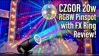 Czgor 20w Rgbw Led Pinspot Review  Fx Ring Demo Beam Output U0026 Real Tests