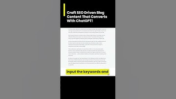 Craft SEO Driven Blog Content That Converts With ChatGPT! #chatgpt #affiliatemarketing