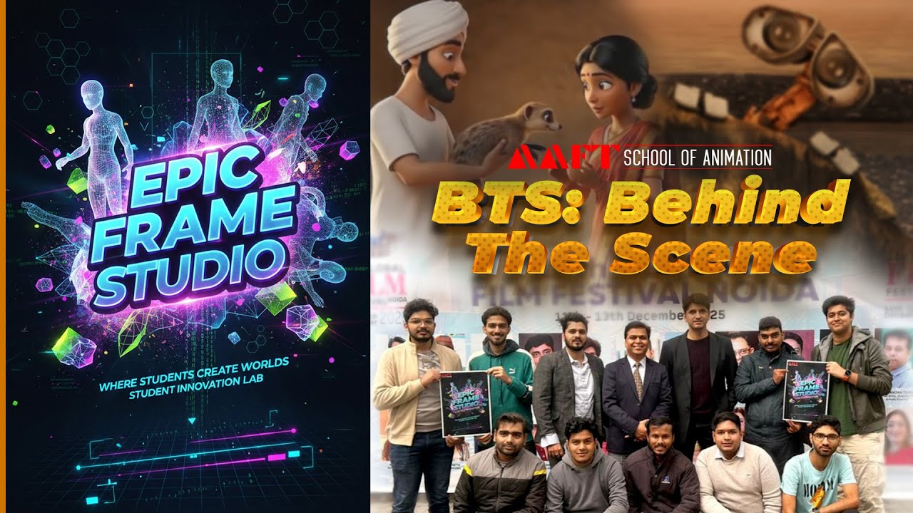 🎬 Epic Frame Studio | 3D Animation BTS | AAFT School of Animation