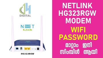 How to change wifi password in netlink HG323RGW