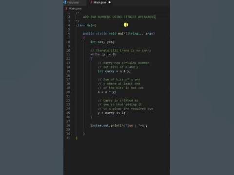 Add two numbers without using any Arithmetic operator😳😳 | #java #coding ...