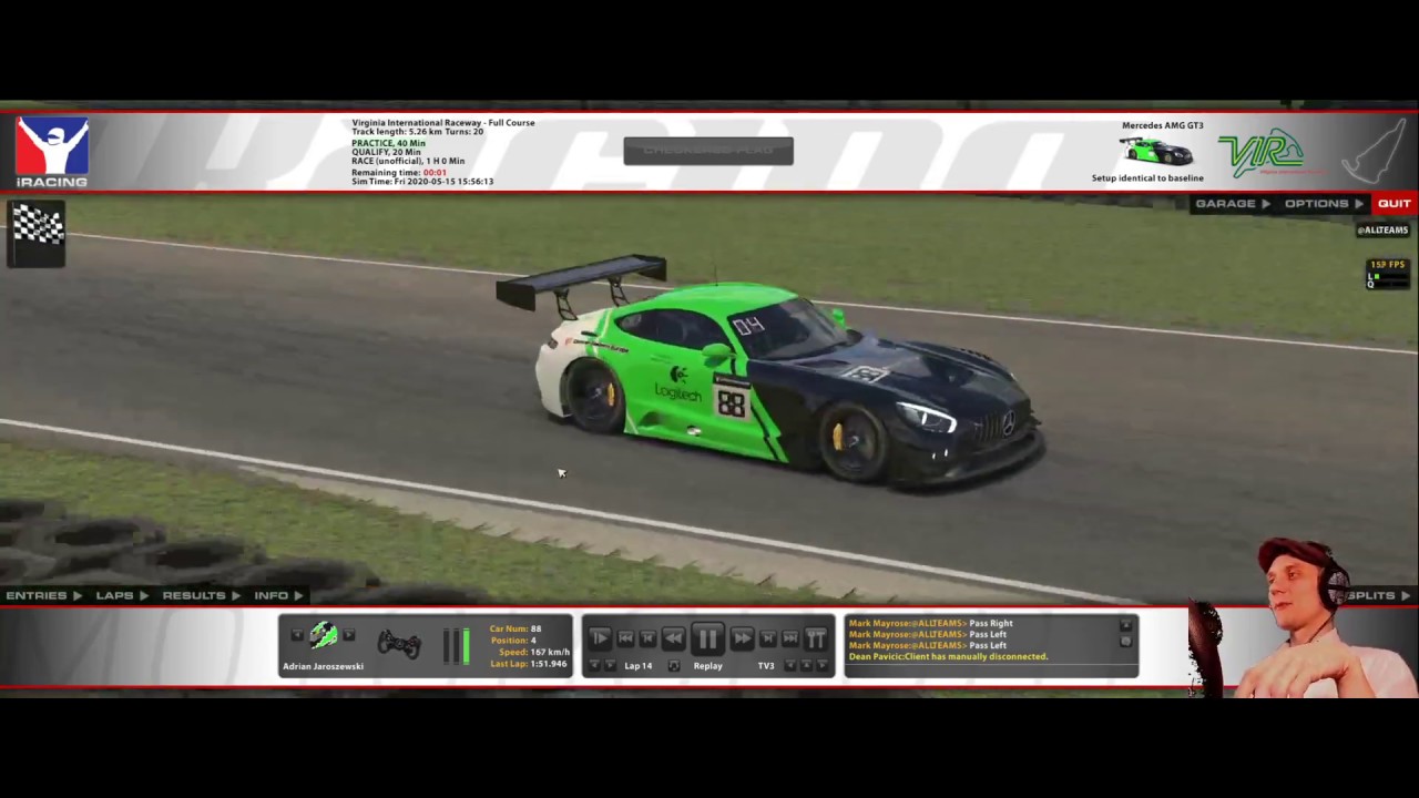 iRacing po Polsku Mercedes AMG GT3 VIR GT3 FOR NOT