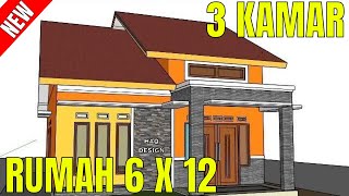 Desain Rumah Minimalis Sederhana 6 X 12 Meter 3 Kamar 1 Lantai Di
