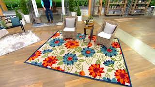 Nourison Vintage Floral Indoor/Outdoor Rug on QVC