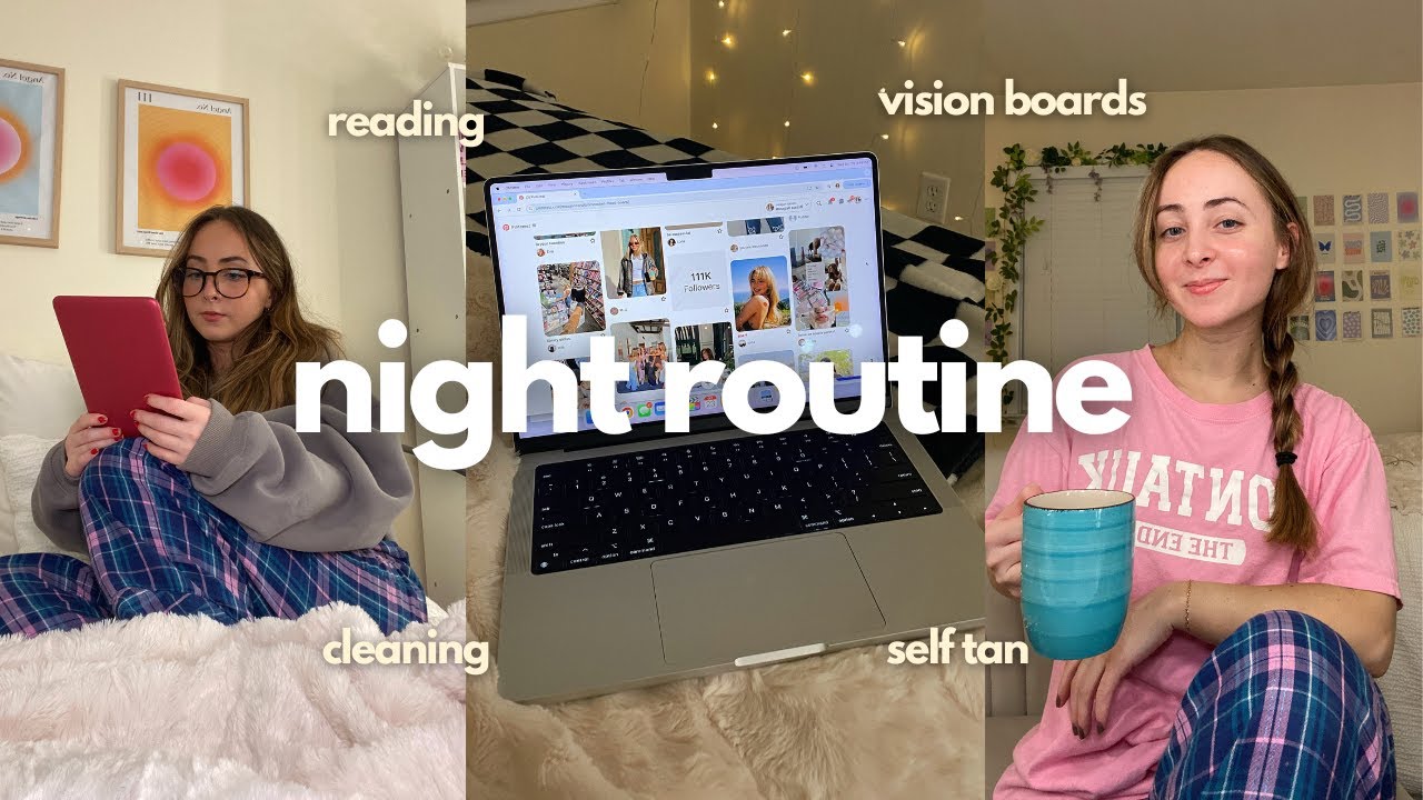 cozy fall night routine to get out of a rut | cleaning, vision boards, nails, pr unboxing & reading