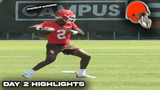 Cleveland Browns Day 2 Training Camp Highlights: Shedeur Sanders Takes FIRST TEAM Reps 🔥 + MORE
