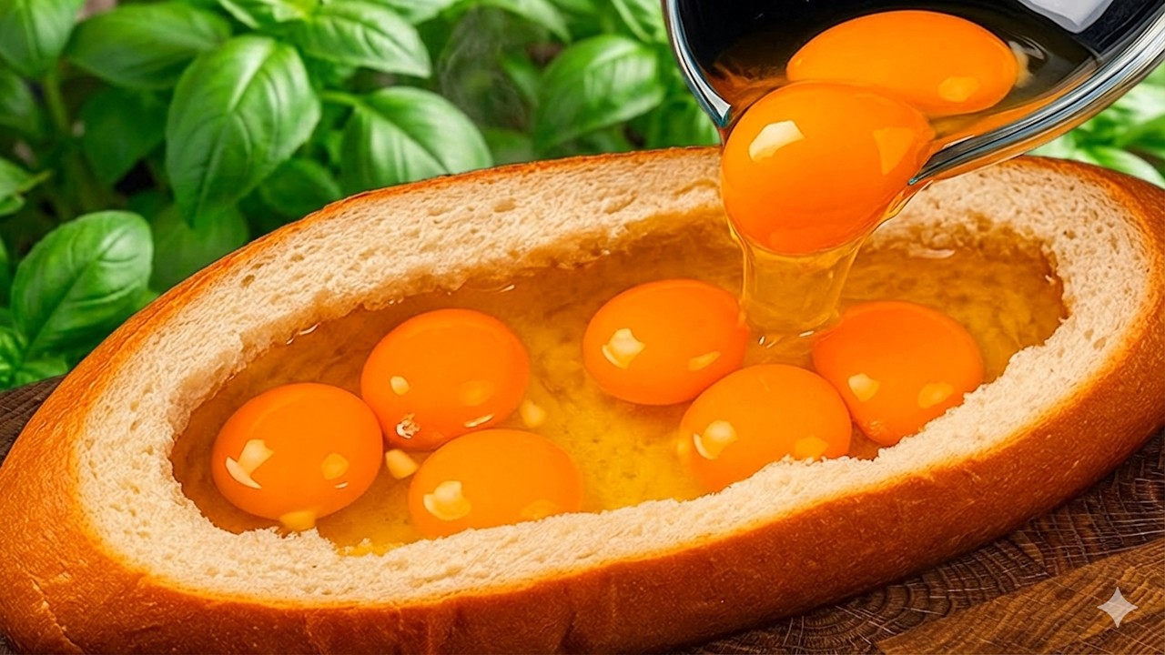 Einfach Eier über Brot gießen – Besser als Pizza!