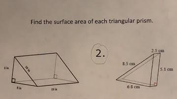 Finding the surface area of triangular prisms