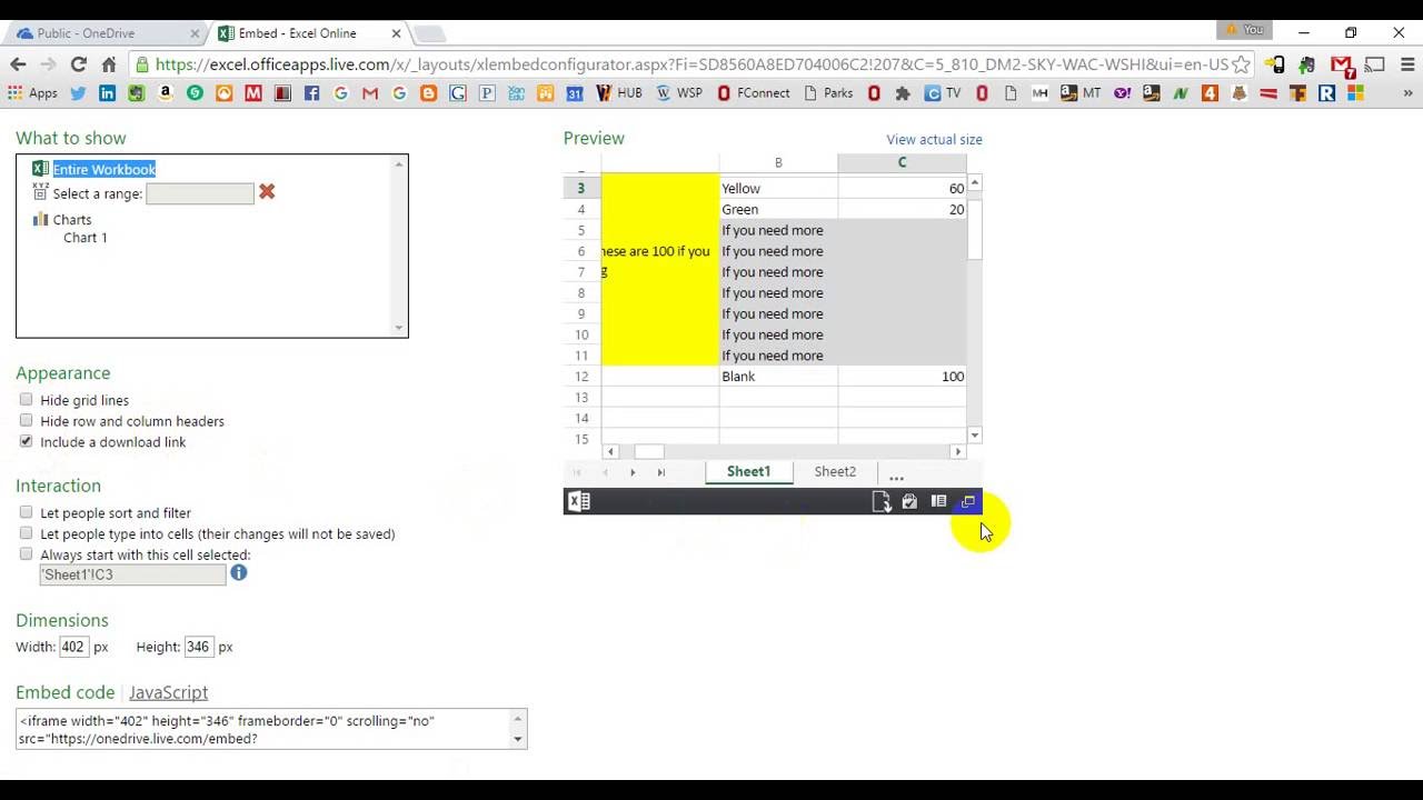 how-to-embed-excel-into-your-website-and-make-it-downloadable-youtube