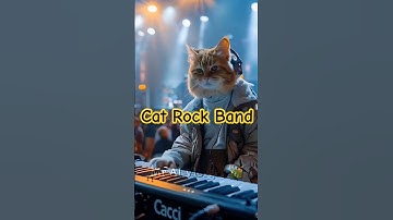 😼🎙️ Dancing Cat Rock Band | Mr AI Vlogger 👑 | New Video Trend #music #dance #shorts