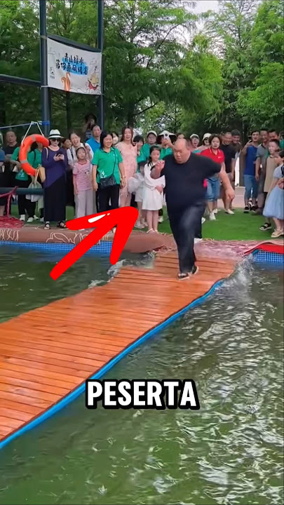 LOMBA JEMBATAN GOYANG SANGAT SERU #shortvideo #shorts