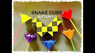 Make BUTTERFLY using a 24 piece Snake Cube in just 2 minutes : DIY Easy Craft