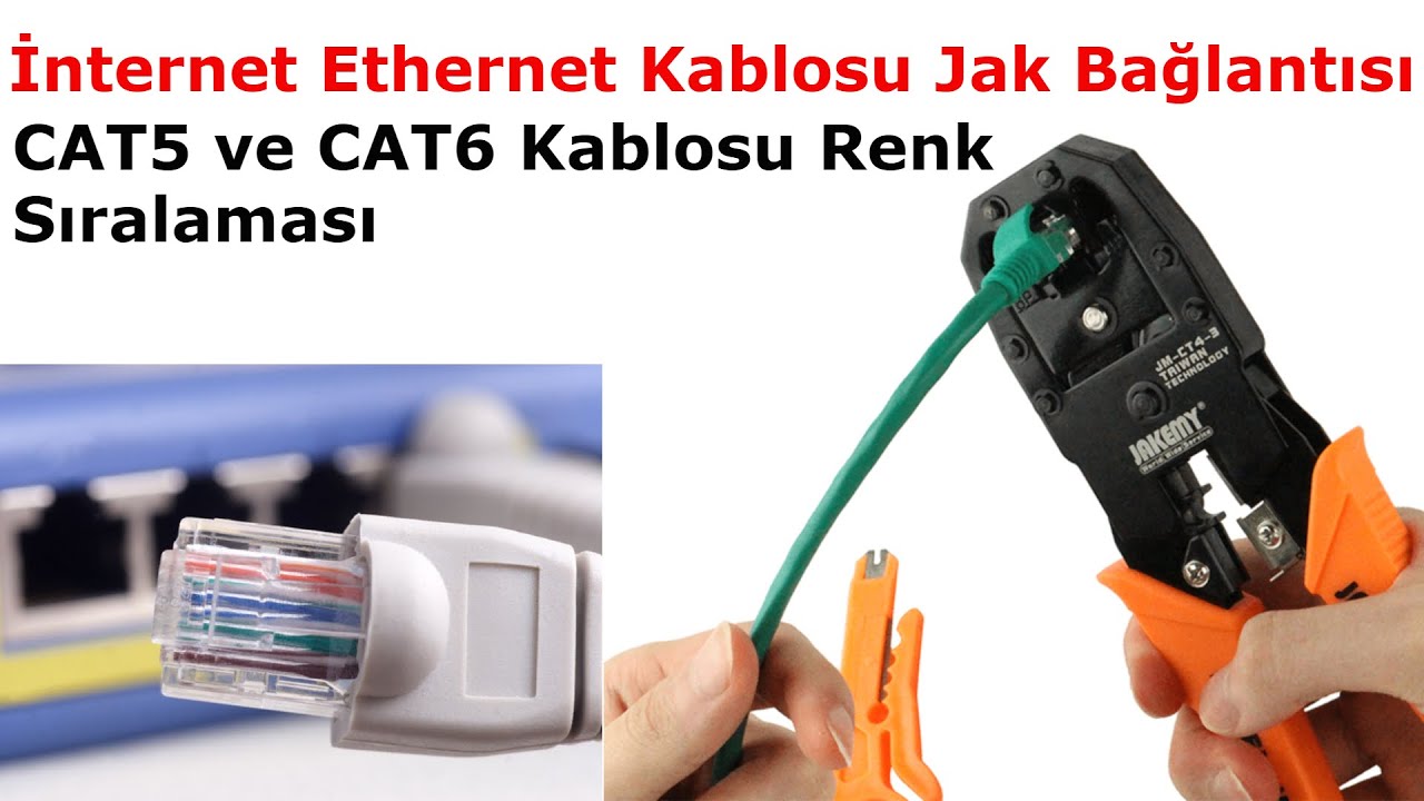 Cat5, Cat6 Modem Kablosu Rj45 Jak Bağlantısı Nasıl