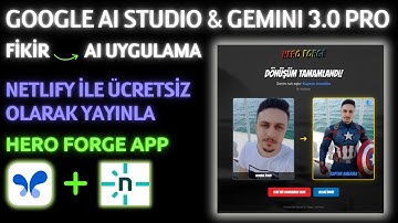 GOOGLE AI STUDIO & GEMINI 3.0: Tek Promptla AI Uygulaması Geliştir! (Netlify İle Ücretsiz Deploy)