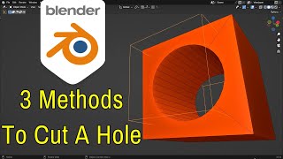 How To Cut A Hole In An Object | Blender 3.5 Tutorial