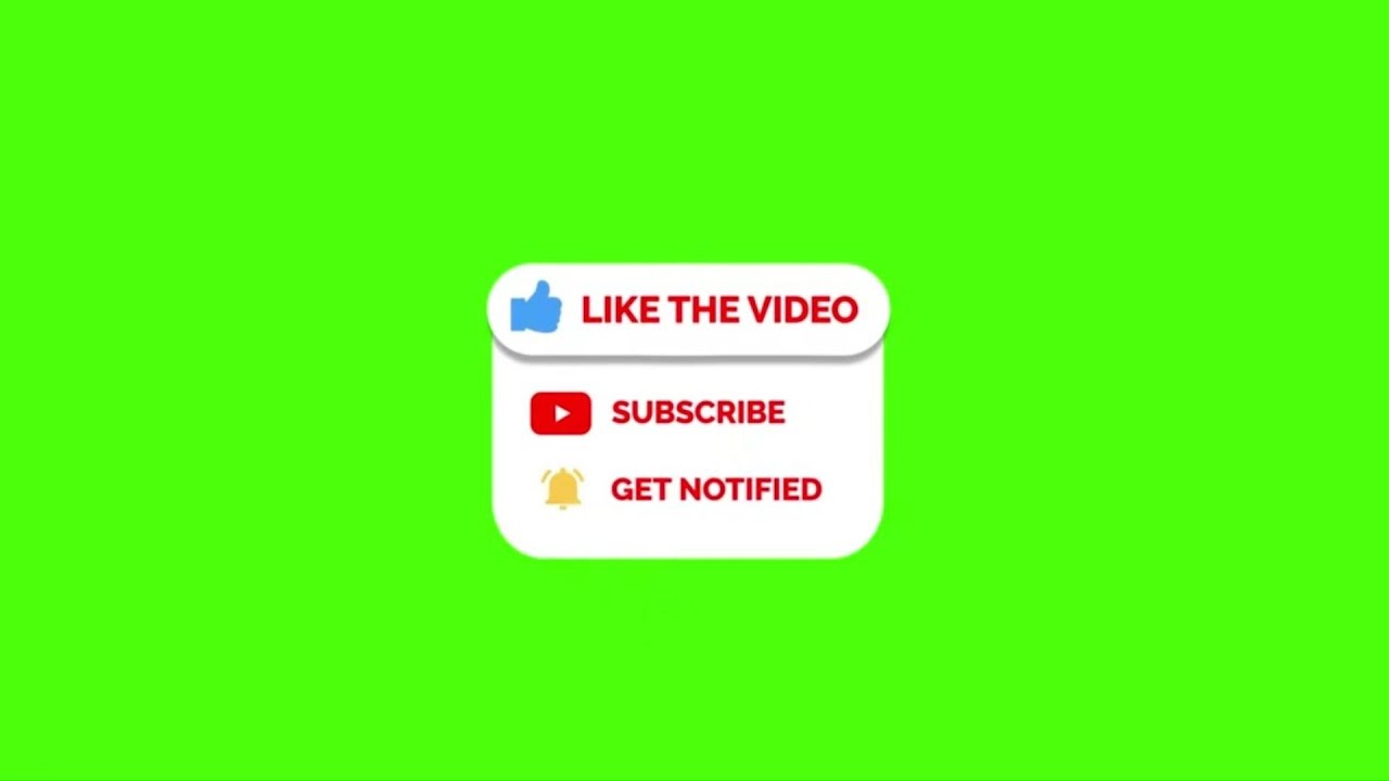 Like & Subscribe Button Green Screen Video - YouTube