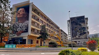 Mural Handi Bik Koloreztatuten Dabe Lemoako Sarrerea