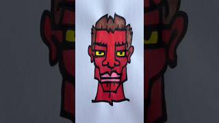 How to Draw a Red Face #markerart #beginnerarttips #drawing #abstractart #artprocess #sketch #marker