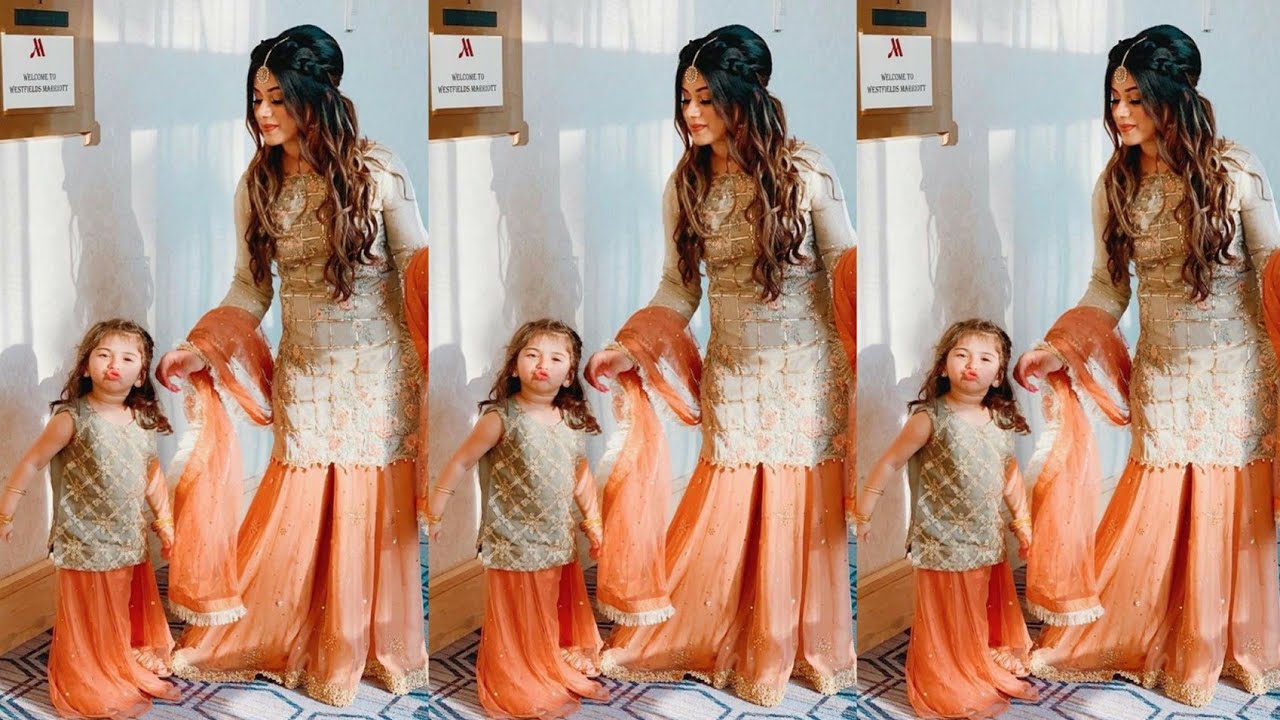 mom and daughter matching punjabi suits