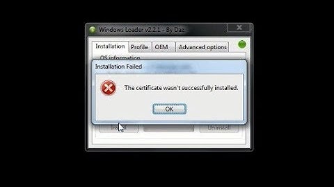 The Certificate wasn