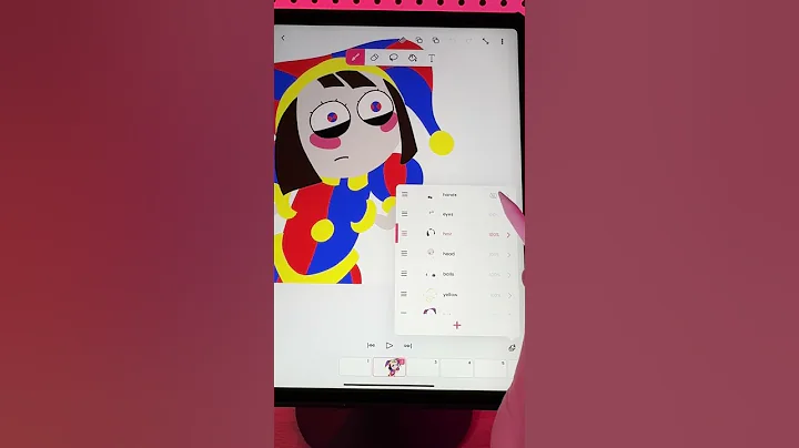 3d Pomni Tutorial with NEW FlipaClip Features!  #flipaclip #pomni