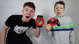No Electronics For 24 Hours - Challenge w/LITTLE BROTHER!! (HARD)