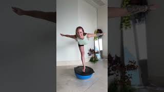 Balance combo on or off the bosu ball. Flexibility leg day