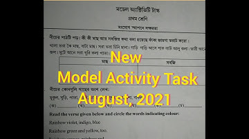 Class 1 New Activity Task August 2021#New Model Activity Task.