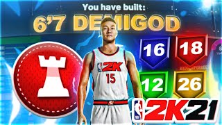 THIS 6'7 POINT GUARD BUILD WILL BREAK NBA 2K21!! OVERPOWERED DEMIGOD BUILD! Best Build NBA 2K21