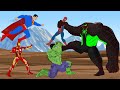 Evolution of Hulk Spiderman Vs Team Hulk , Spiderman , Iron Man , Captai America : Who Is Stronger??