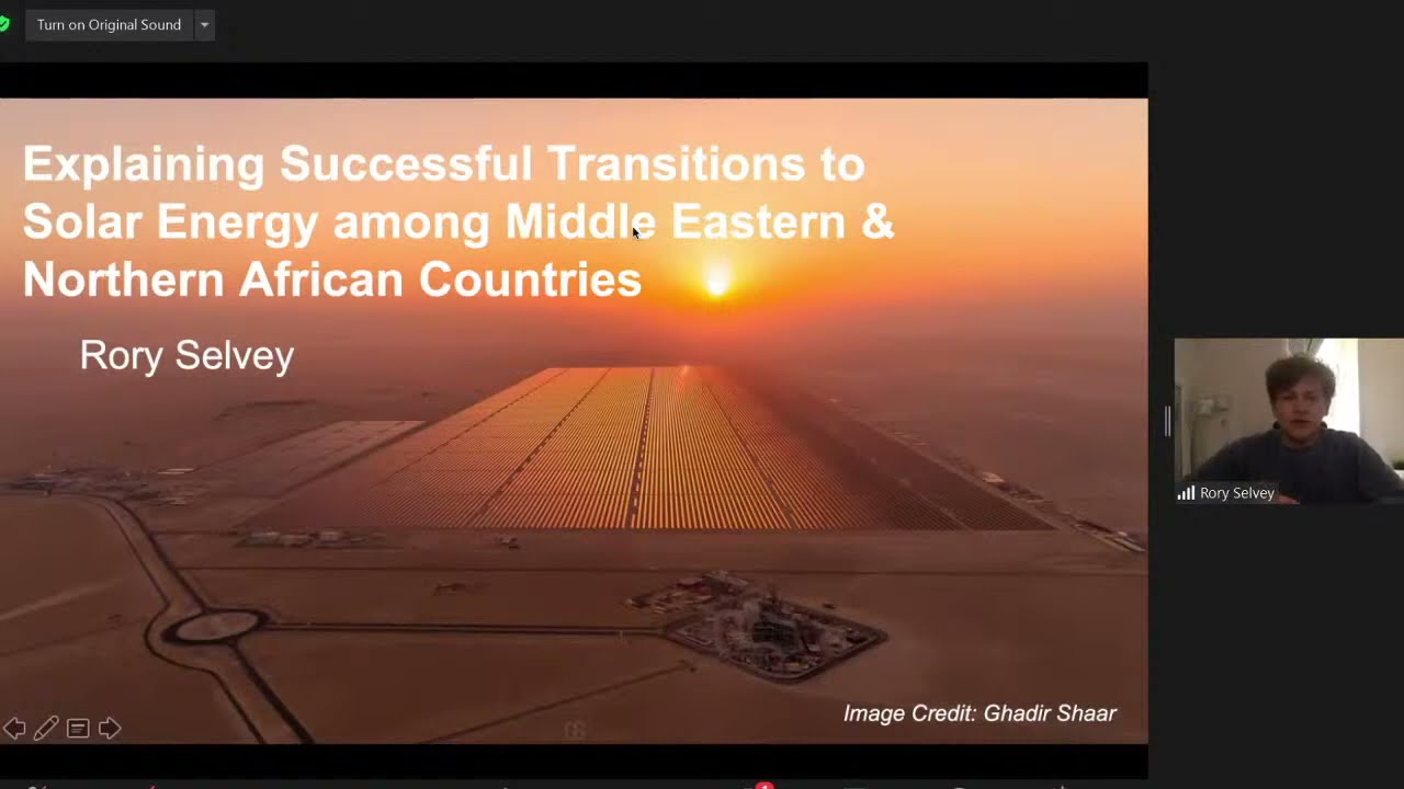 Rory Selvey - Explaining Successful Transitions to Solar Energy among MENA countries
