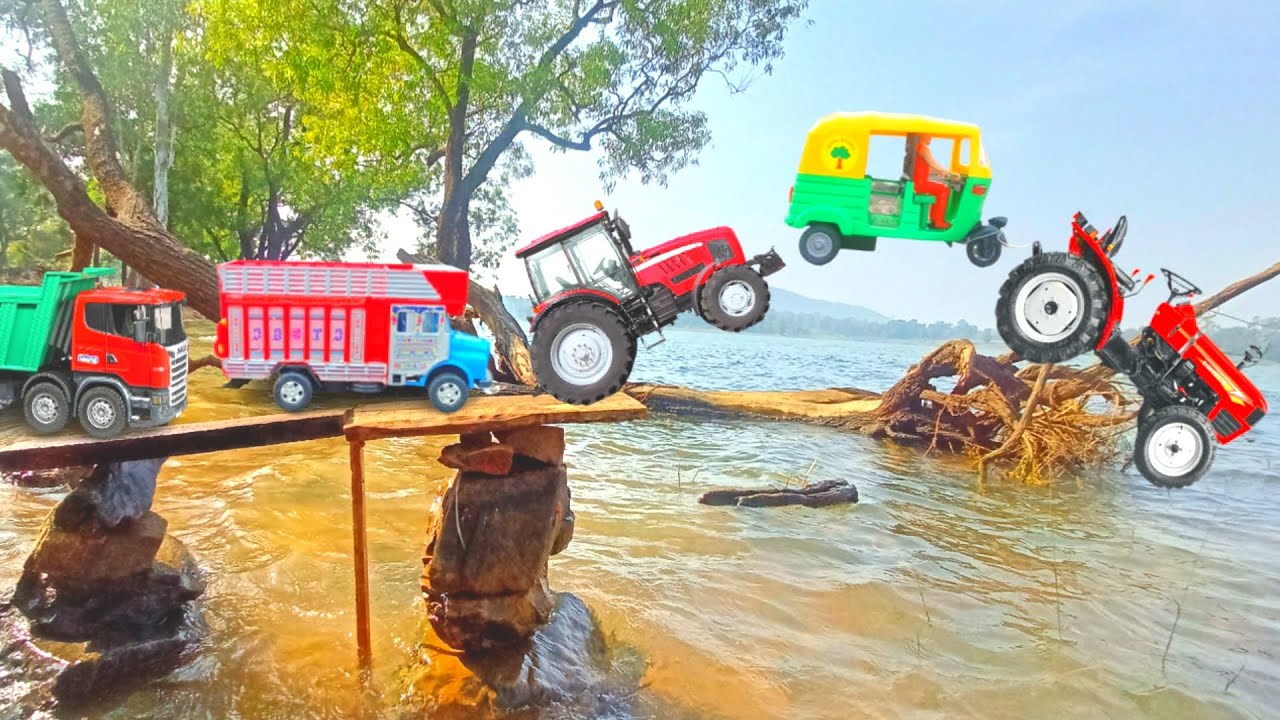 Jump River Bruder Truck Bus JCB Tractor Polo Truck Amazing Jump