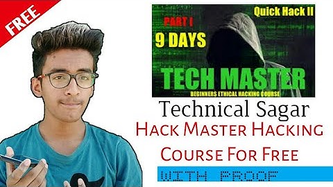 Technical Sagar TechMaster Ethical Hacking Course For Free | Ethical Hacking Course | Md Tech Info