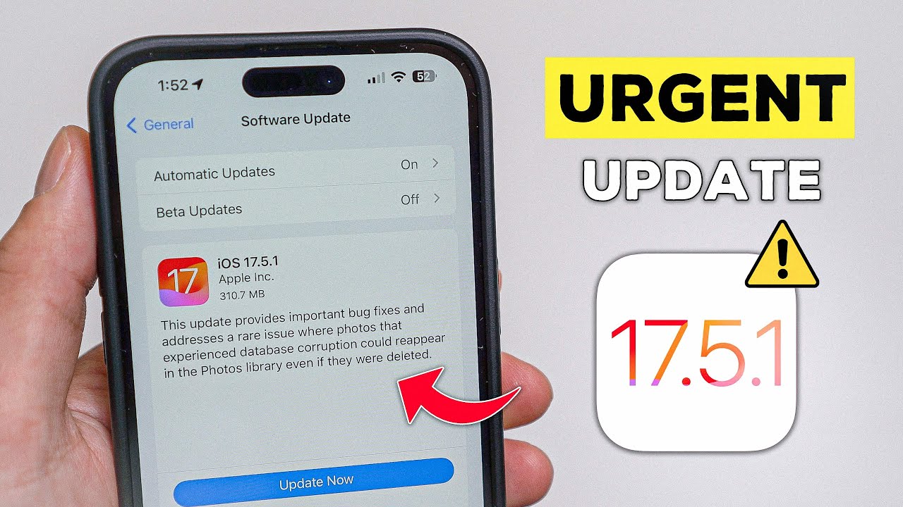 iOS 17.5.1 Released - MUST Update NOW To Fix Photos Bug! - YouTube