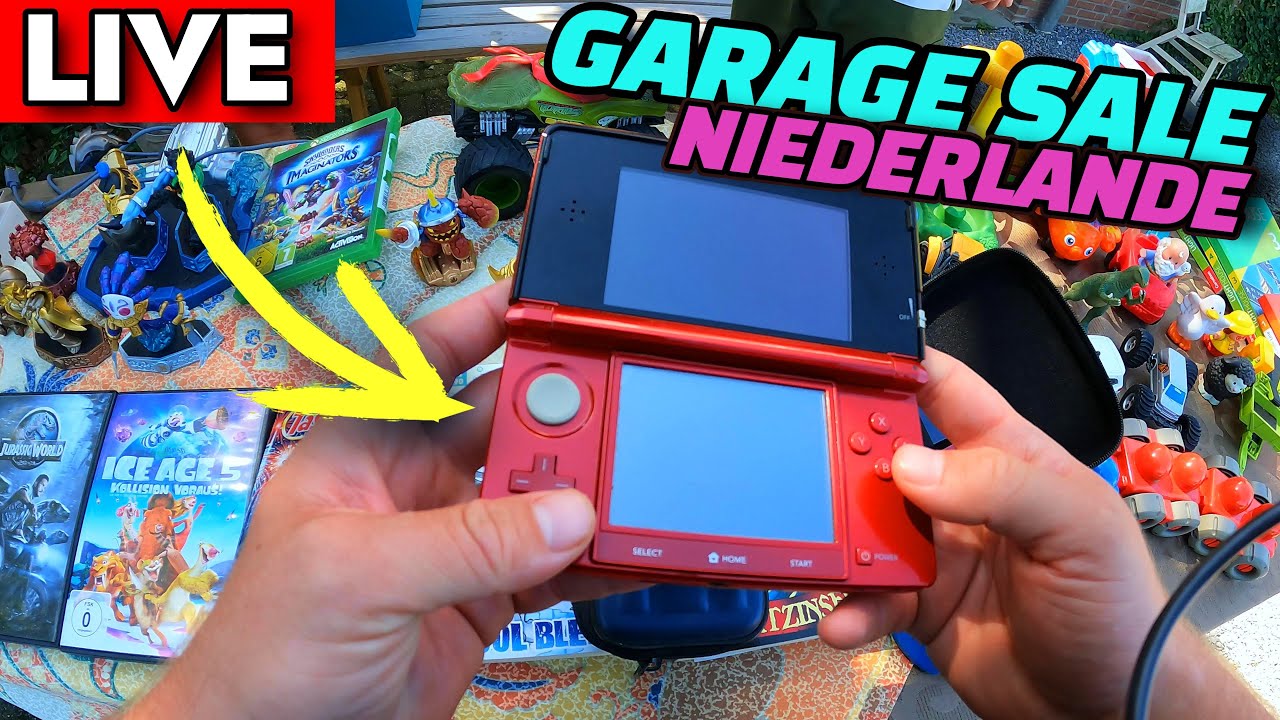 LIVE Flohmarkt Action Niederlande - Nintendo 3DS überall Retrokonsolen Garage Sale Reselling