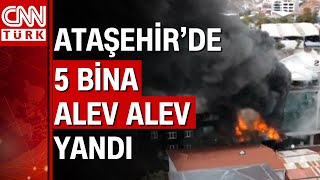 Ataşehir'de spor salonunda çıkan yangın 4 binaya daha sıçradı! Resimi